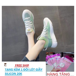 Giầy sneaker nữ💥FREESHIP💥 giầy thể thao hoa cúc đi bao êm