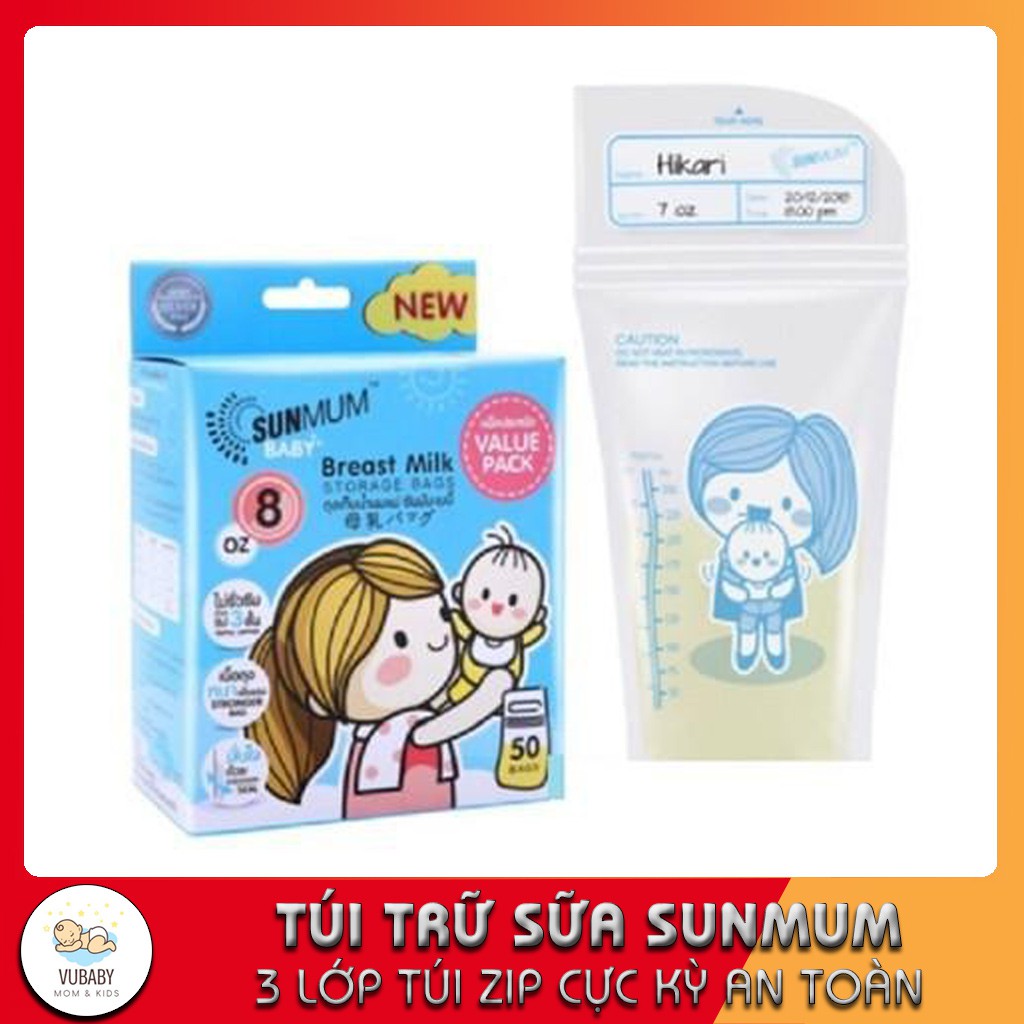 Túi trữ sữa Sunmum Thái Lan loại 250ml