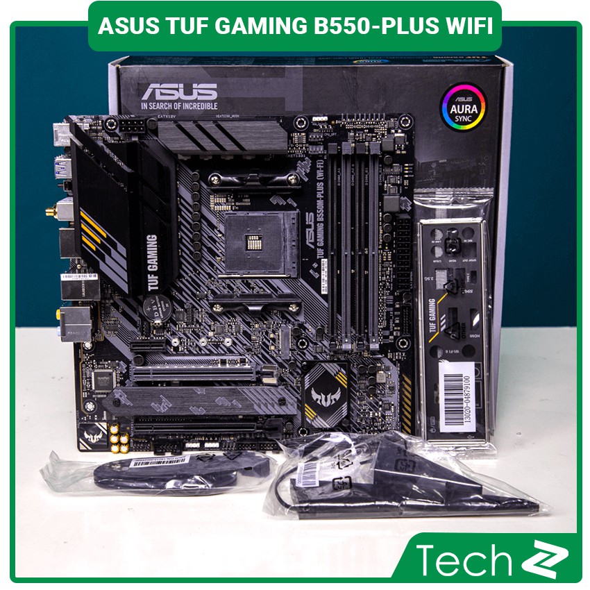 Mainboard ASUS TUF GAMING B550M-PLUS (WI-FI) (AMD B550, Socket AM4, m-ATX, 4 khe RAM DRR4)