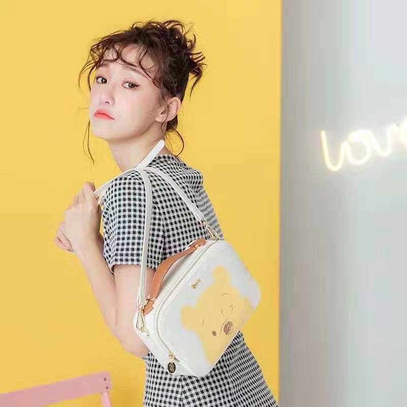 DISNEY Túi Đeo Chéo Hình Chuột Mickey / Gấu Pooh / Chuột Mickey Dễ Thương Cho Nữ