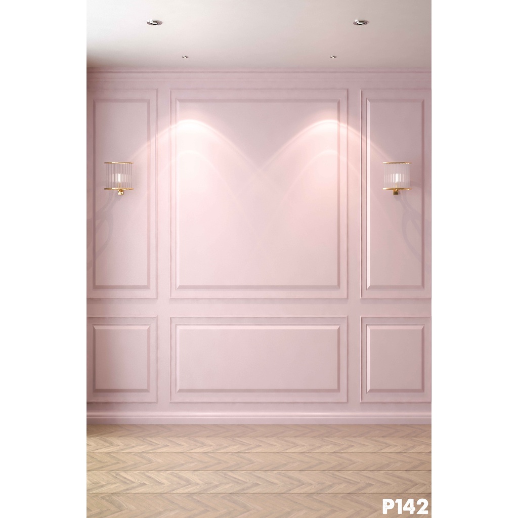 Phồng Nền Livestream Chụp Ảnh 3D 5D Màu Hồng Kute-Tạo Logo Chèn Chữ Miễn Phí