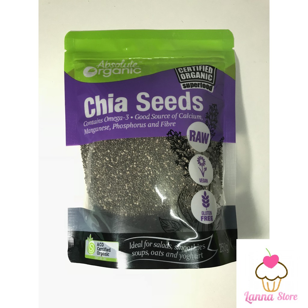 [Mã GROSALE1 giảm 8% đơn 500K] Hạt Chia Seeds Absolute Organic Gói 250G - Nội Địa Úc