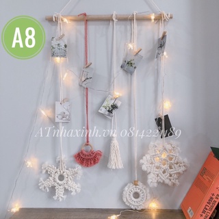 Dây treo ảnh trang trí góc phòng decor nội thất macrame