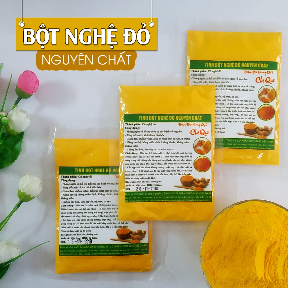 Tinh bột nghệ đỏ (50g) nguyên chất Chợ Quê