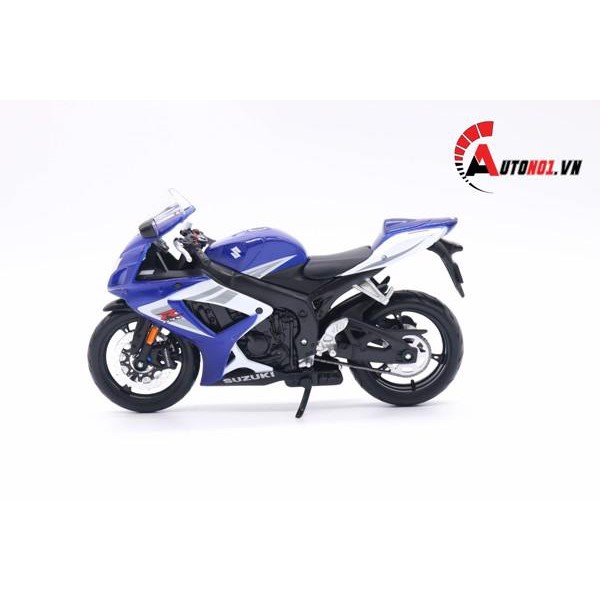 MÔ HÌNH XE SUZUKI GSX R750 BLUE WHITE 1:12 MAISTO