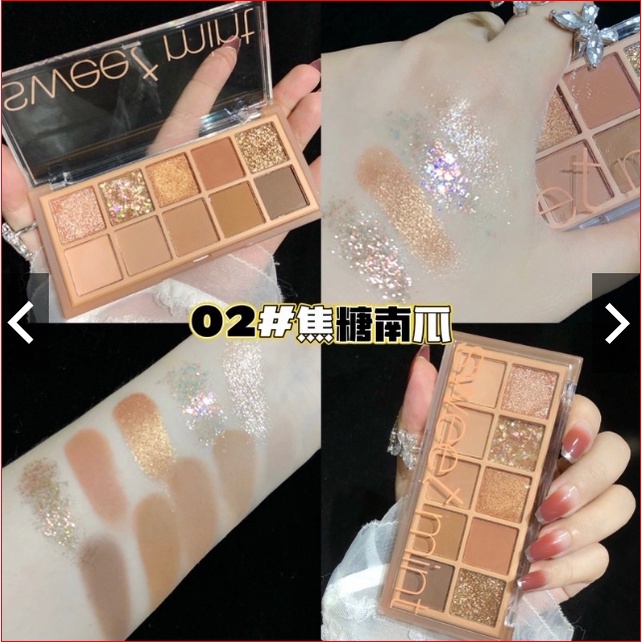 Bảng Mắt nhũ lì 10 màu sweet mint