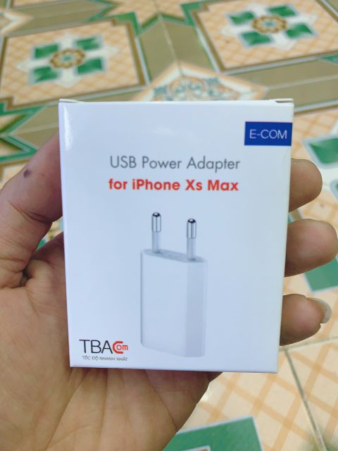 CỦ SẠC IPHONE X DẸT CHÍNH HÃNG E_COM ( BẢO HÀNH 12 THÁNG )