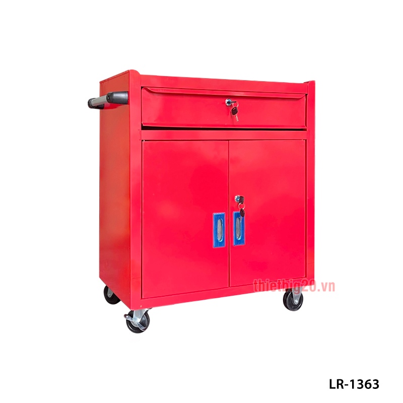 Tủ đồ nghề, dụng cụ 1 ngăn kéo, 2 cánh mở, có bánh xe và tay cầm LR-1363