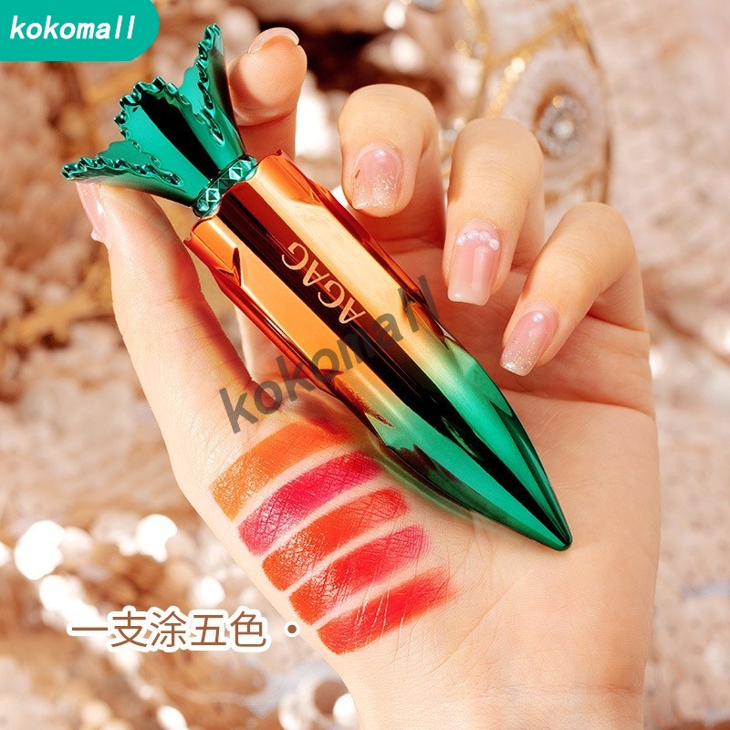 Son môi 5 màu AGAG màu cà rốt siêu dưỡng ẩm