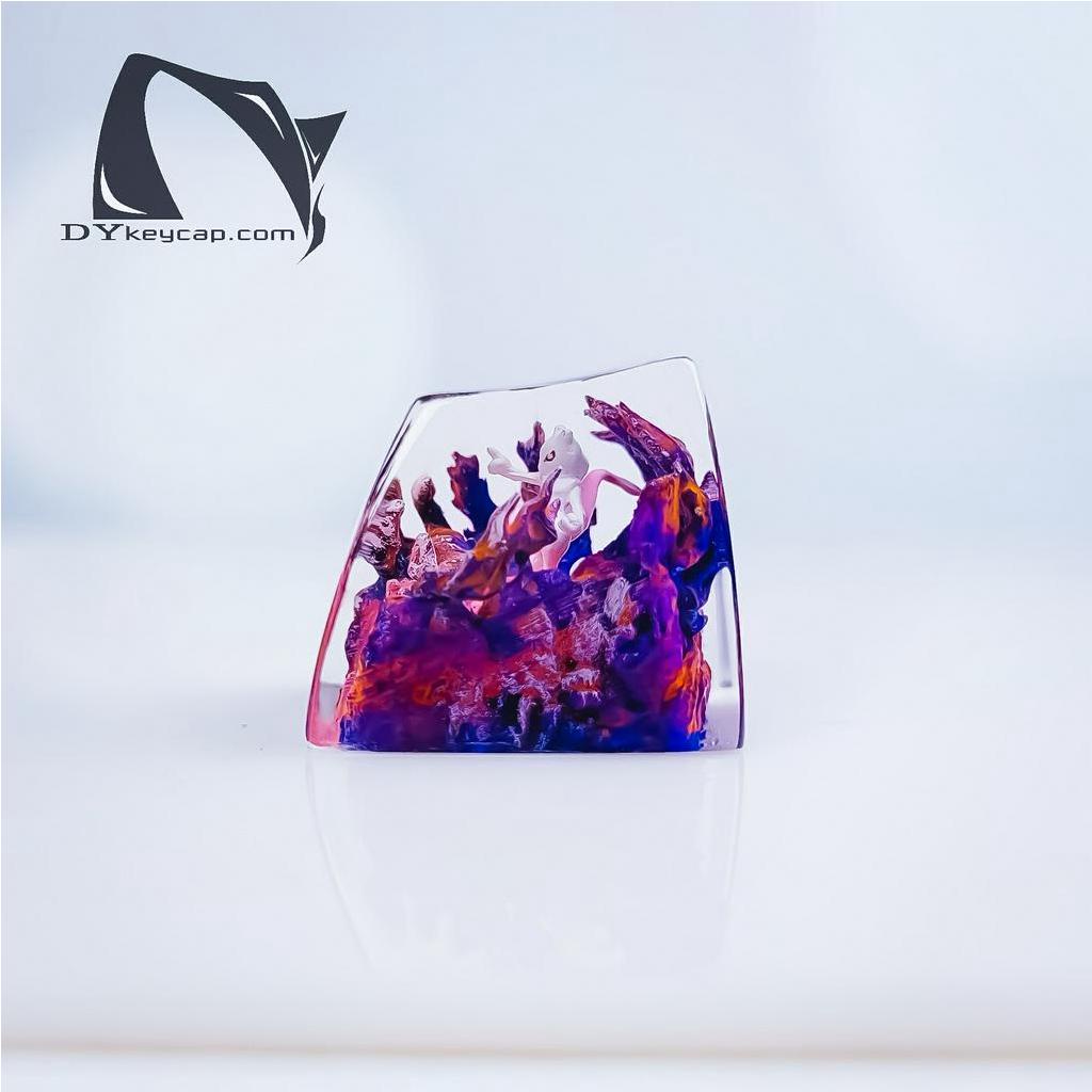 Nút bàn phím Pokemon, nút bàn phím Mewtwo , Bàn phím nhân vật hoạt hình -  Mewtwo keycap, POKÉMON Artisan Keycap