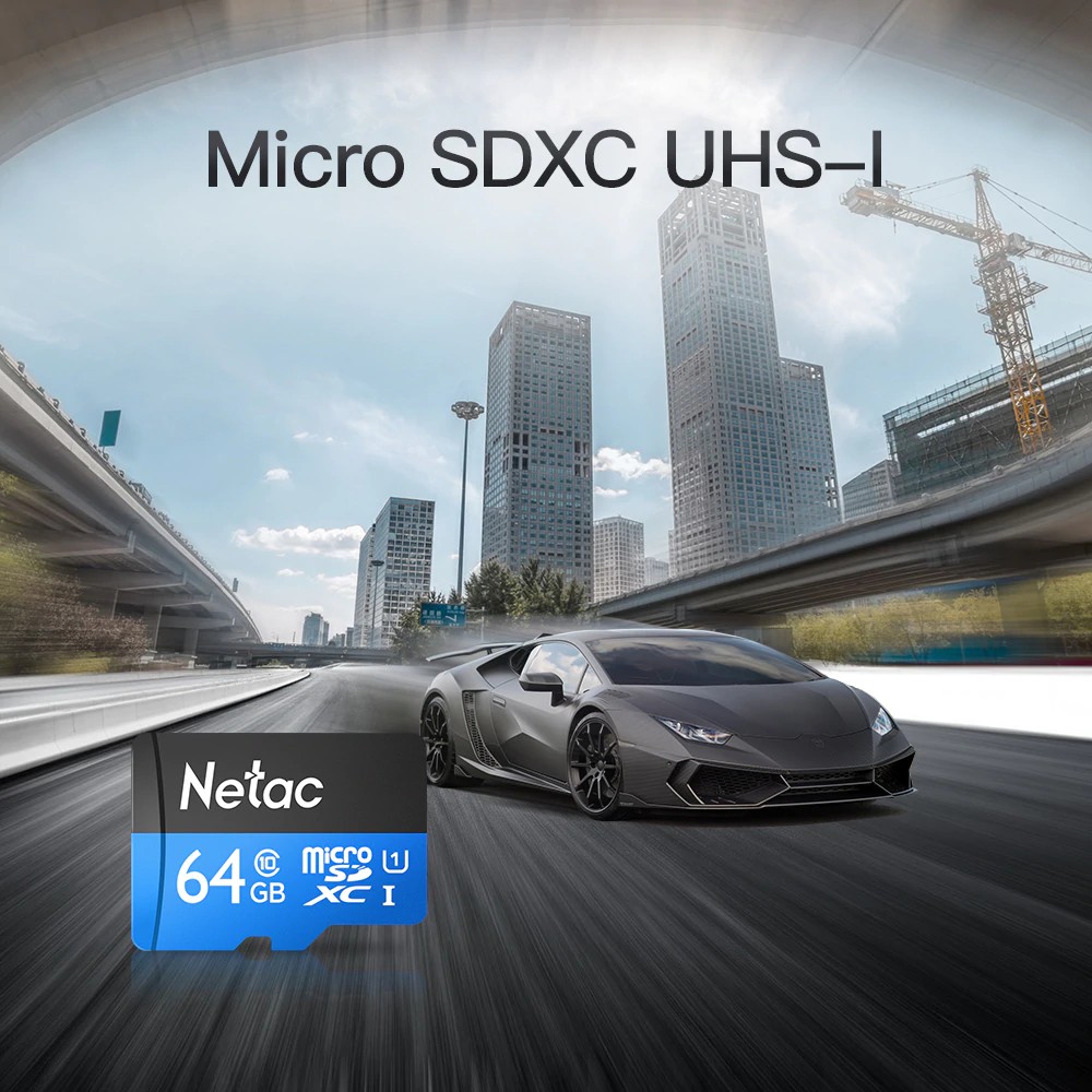 Thẻ nhớ MicroSDXC Netac C10 UHS-I U1 64GB 80MB/s (Đen) - Hàng chính hãng