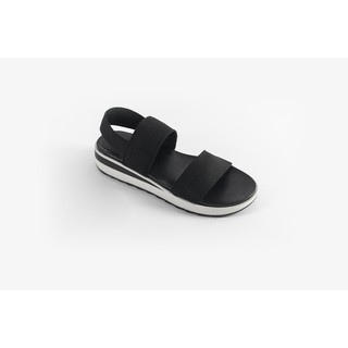 Giày Sandals thun nữ Leedo Đen trắng