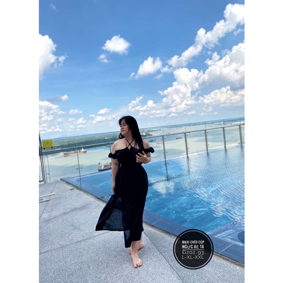 Đầm bigsize Maxi biển sexy siêu dể thương 65-85kgẢnh số 2-4-5Mẫu bigsize mặc