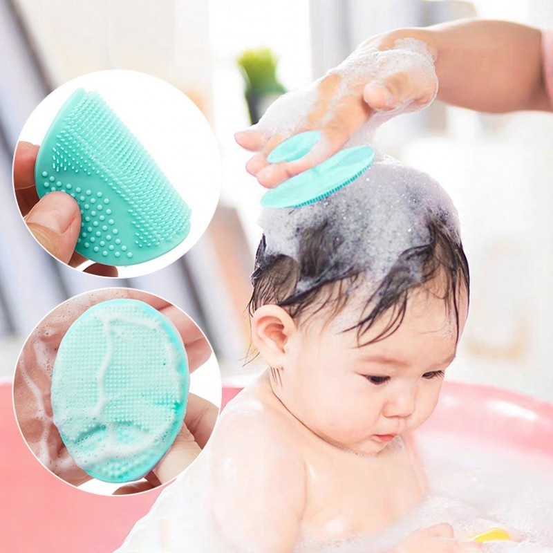 Cọ Rửa Mặt Bằng Silicon Mềm Hình Oval Làm Sạch Mụn Đầu Đen