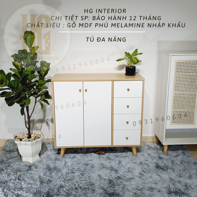 Tủ gỗ đa năng, Tủ đồ áo, Tủ bếp, gỗ MDF phủ melamine lõi xanh chống ẩm, phụ kiện cao cấp- ( ráp sẵn)