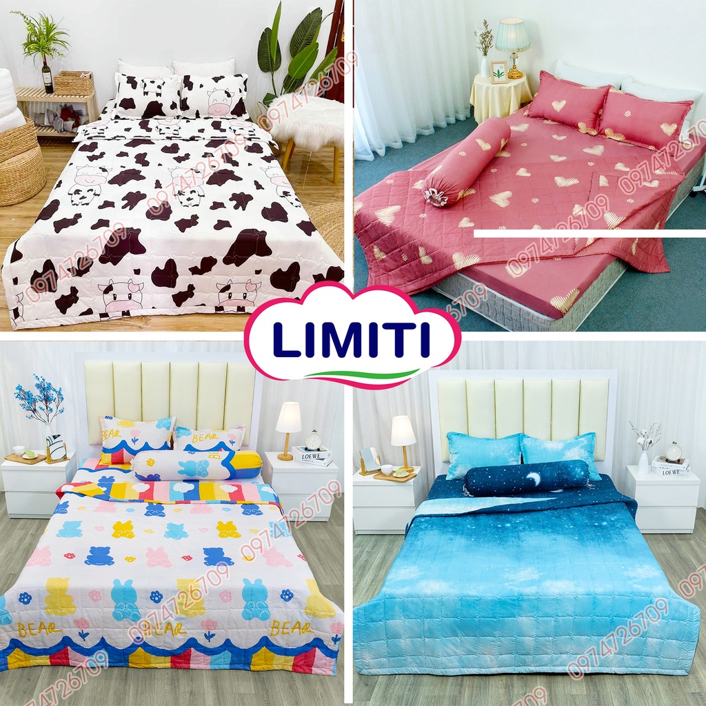 Bộ Chăn Hè Ga Gối (4 Món) Chất Liệu Poly Cotton Mềm Mát Thấm Hút Mồ Hôi Mẫu CHUỐI BÒ SỮA | BigBuy360 - bigbuy360.vn