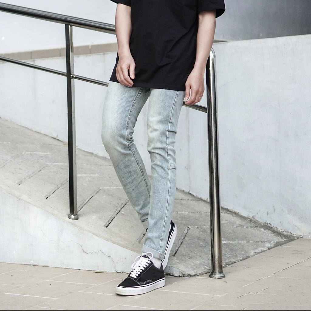 Quần jean trơn skinny 3 màu đen xanh (QJ4) | BigBuy360 - bigbuy360.vn