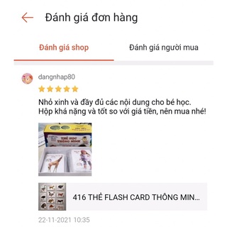 416 THẺ FLASH CARD THÔNG MINH CHO BÉ