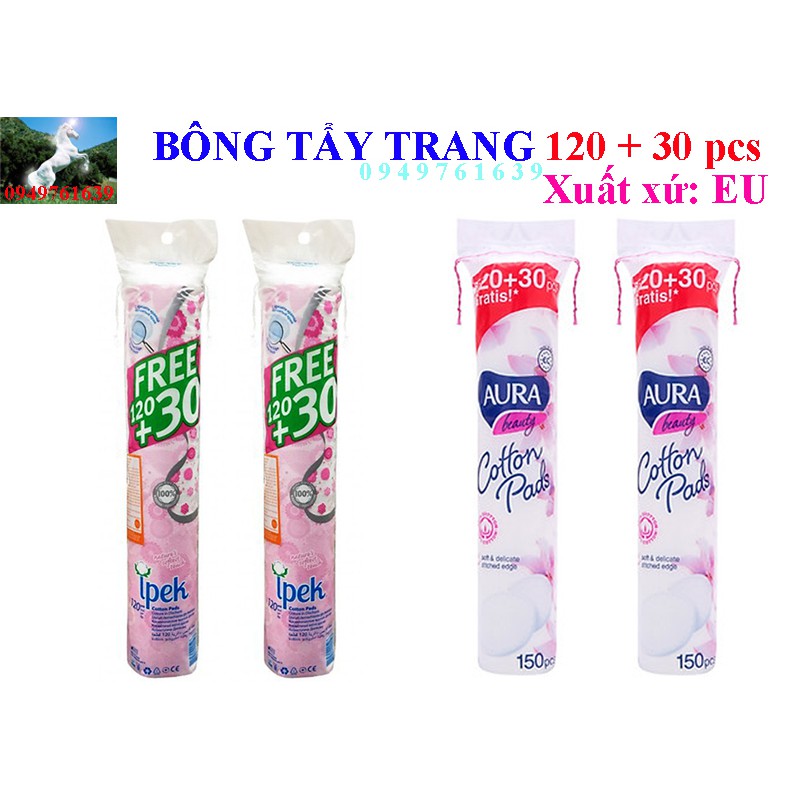 BÔNG TẨY TRANG IPEK 150 TỜ