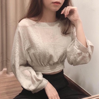 ÁO CROPTOP CỘT NƠ LƯNG (KÈM HÌNH THẬT)