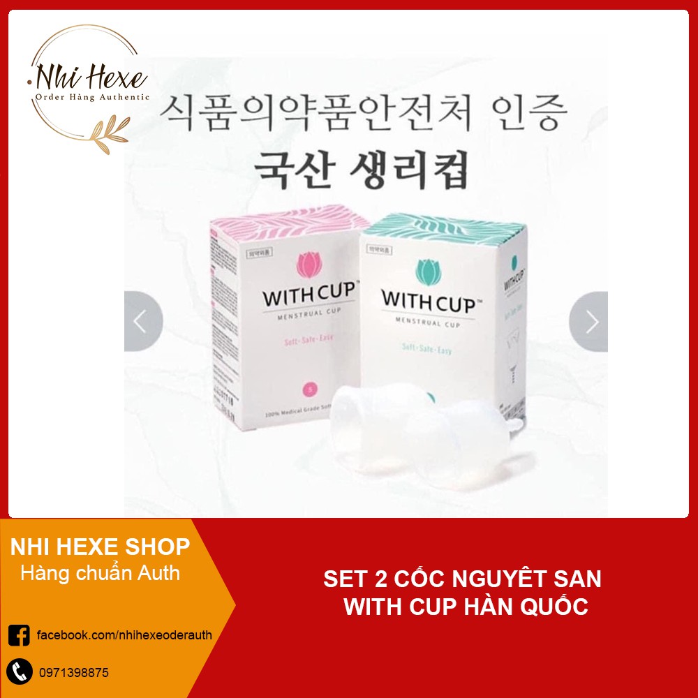SET 2 CỐC NGUYỆT SAN With Cup Hàn Quốc