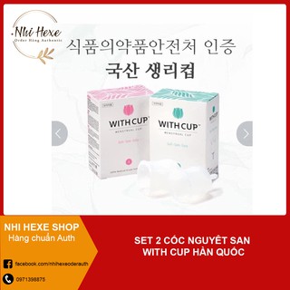 SET 2 CỐC NGUYỆT SAN With Cup Hàn Quốc