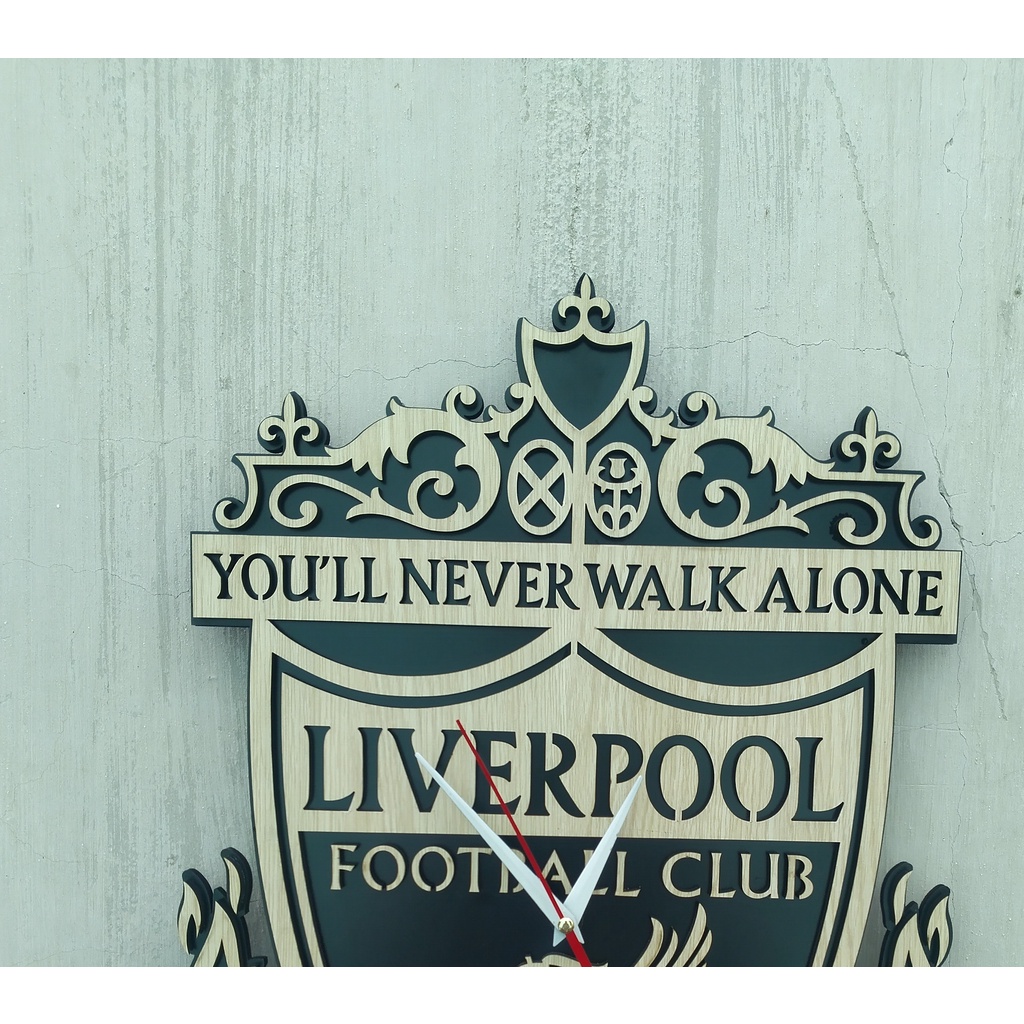Đồng hồ logo Liverpool .Đồng lồ  treo tường logo đội bóng .