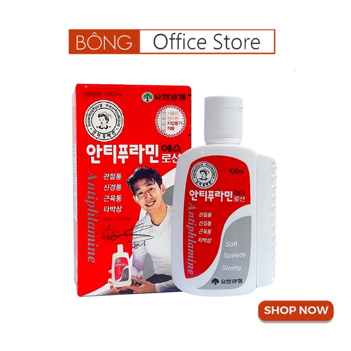 Dầu Nóng Xoa Bóp Hàn Quốc Antiphlamine Chính Hãng 100ml - BONGSHOPAUTHENTIC