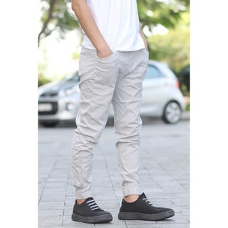 - quần jogger đũi cao cấp co giãn