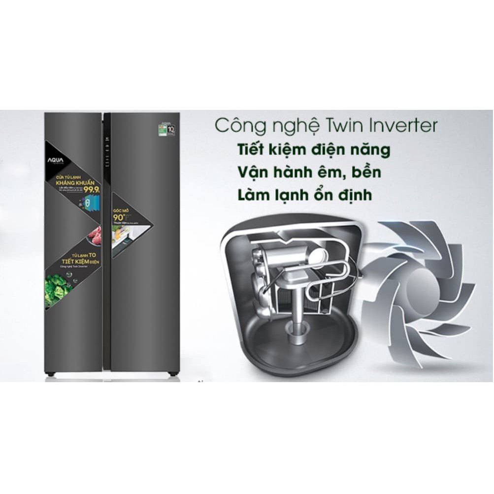 TỦ LẠNH AQUA INVERTER 541L AQR-S541XA.BL