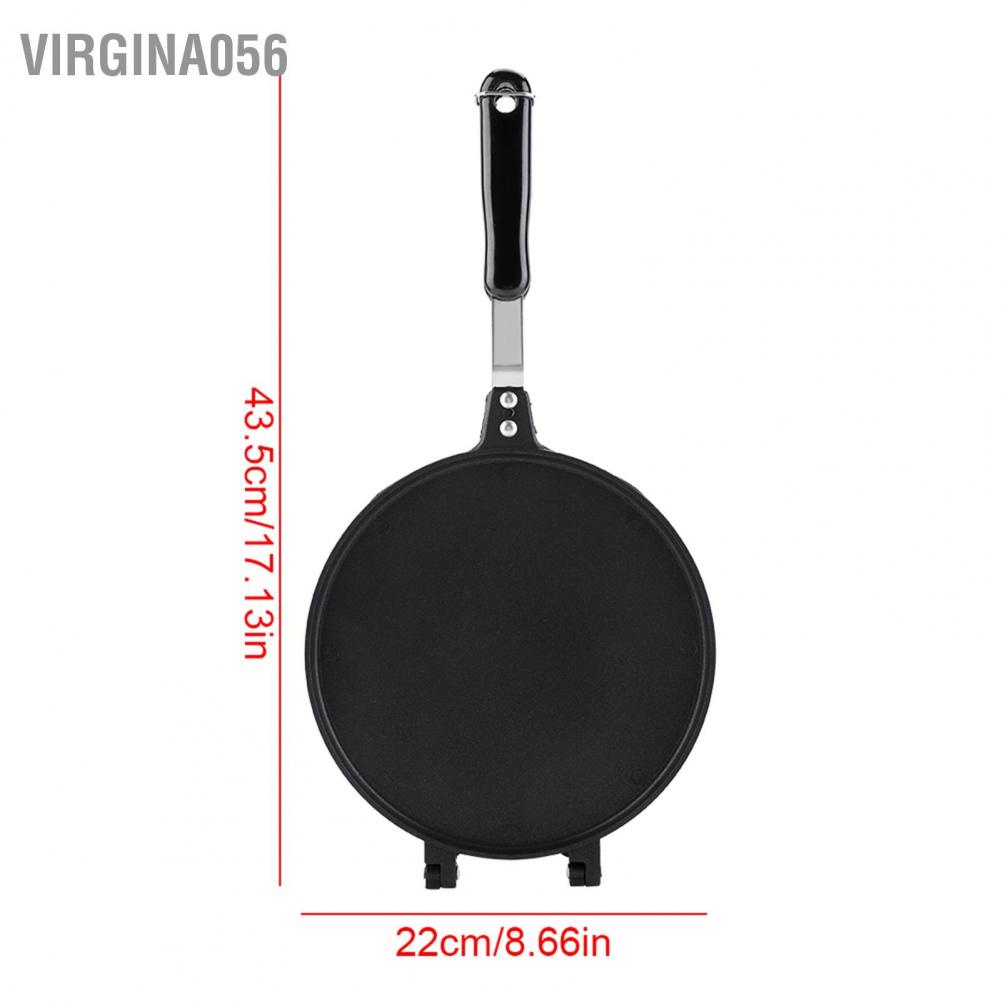 Virgina056 Household Kitchen Gas Non-Stick Egg Roll Waffle Cone Maker Pan Mold Press Plate Baking Tool