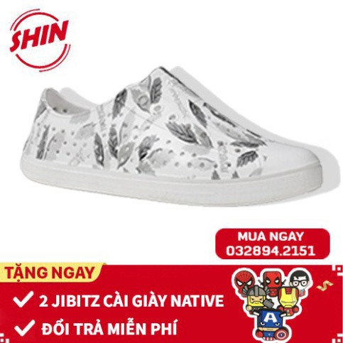 giày nativeFREESHIPgiày native họa tiết lông vũ SHINNATIVE07 tặng thêm 2 jibitz native