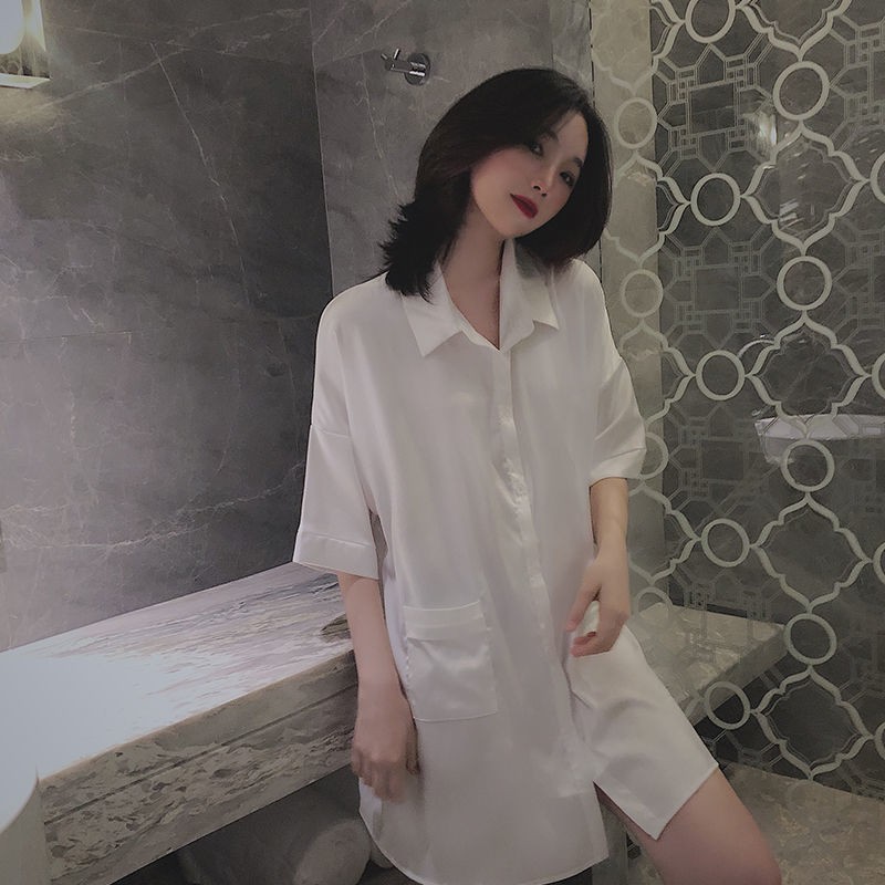 đồ ngủ Sơ Mi Vải Lụa Lạnh Thời Trang Xuân Thu Gợi Cảm Hàng Mới Dành Cho Bạn Nữ 2021 # 23 | BigBuy360 - bigbuy360.vn