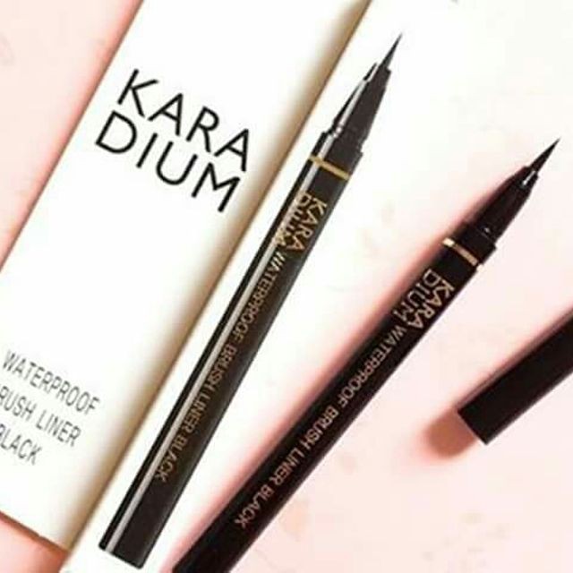 [HÀNG CHÍNH HÃNG] Bút Dạ Kẻ Mắt Karadium Waterproof Brush Eyeliner Pen Black