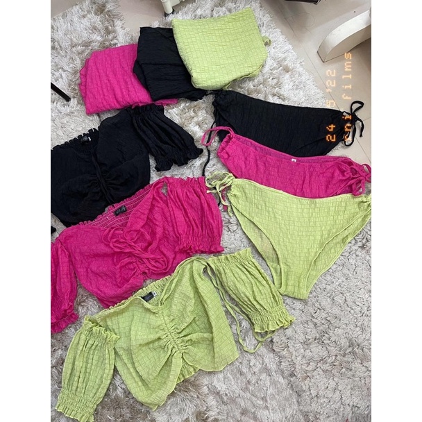 Bigsize Set đi biển cột eo 55-95kg