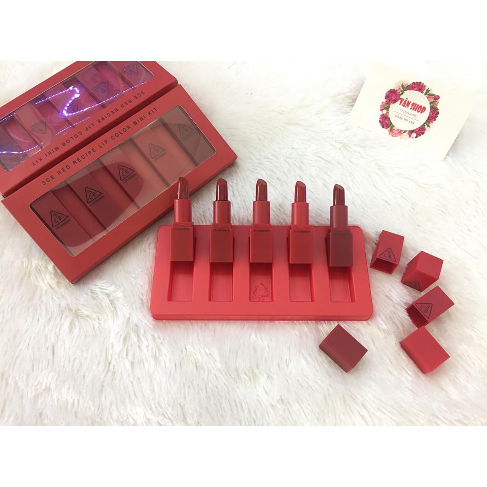 SET SON 3CE RED RECIPE COLOR MINI KIT