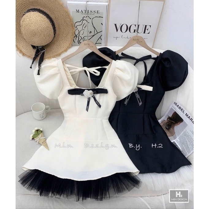 VÁY TAFTA PHA LƯỚI