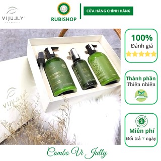 Combo Vi Jully dầu gội, tinh dầu bưởi, dầu xả Vi Jully ngăn rụng, kích thích mọc tóc, phục hồi hư tổn