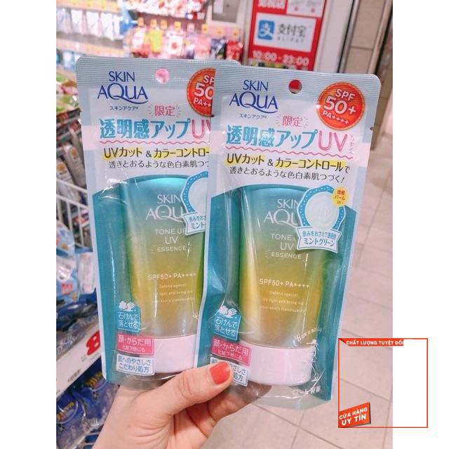 KEM CHỐNG NẮNG Skin Aqua Tone Up UV Essence SPF50+ PA++++ 80g XANH