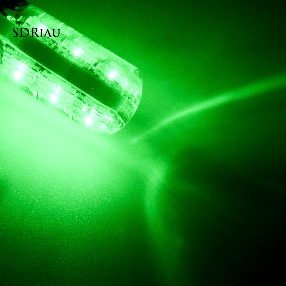 2Pcs T10 W5W 5050 6SMD RGB LED Car Wedge Light Lamp Bulbs with Remote Control