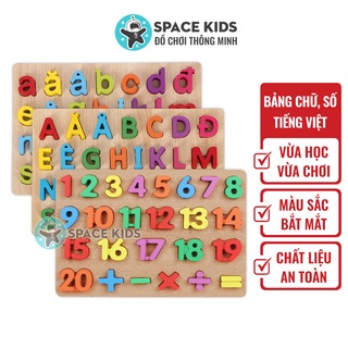 Đồ chơi thông minh cho bé Bảng chữ cái Tiếng Việt montessori cho bé, đồ chơi trí tuệ cho bé Space Kids