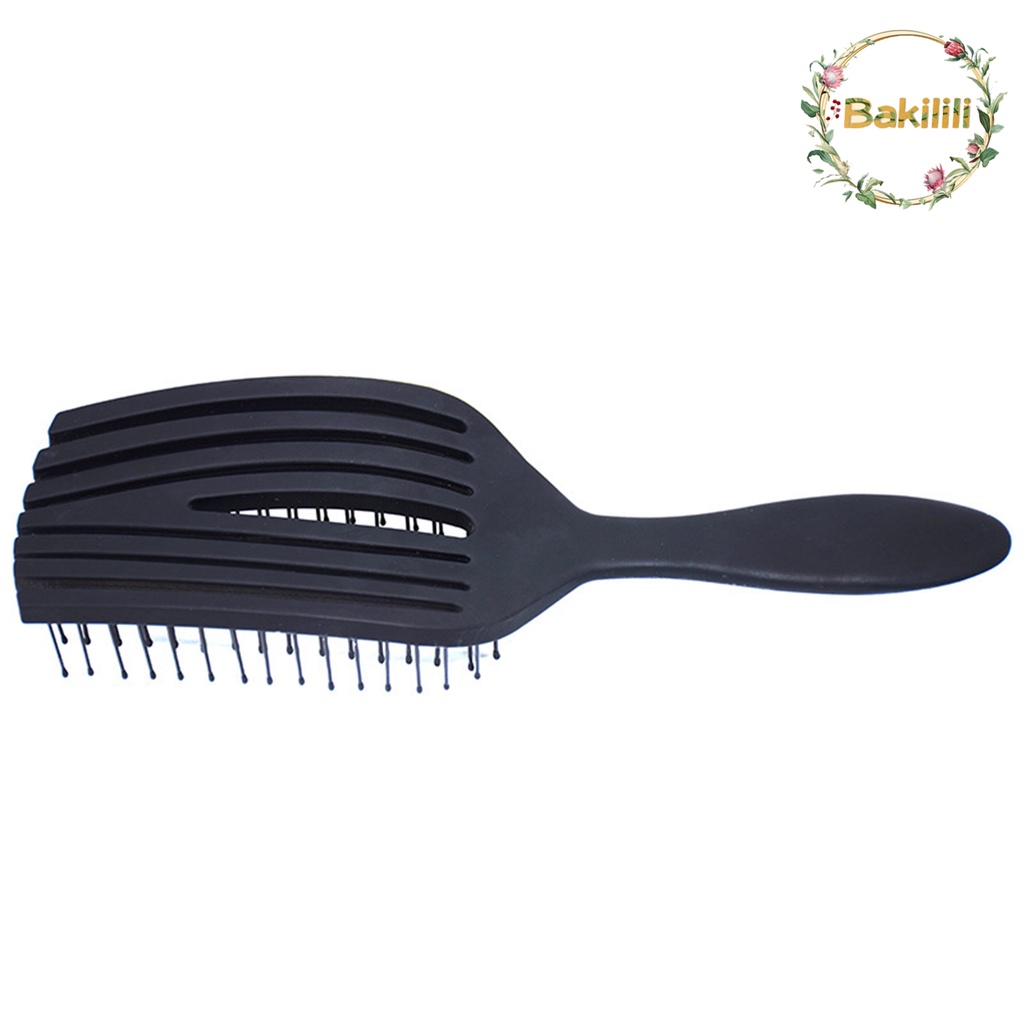 【BK】Hair Detangling Brush Temperature Resistant Grisp Comfortable Nylon Wet Dry Curly Thick Hair Detangling Brush for Home
