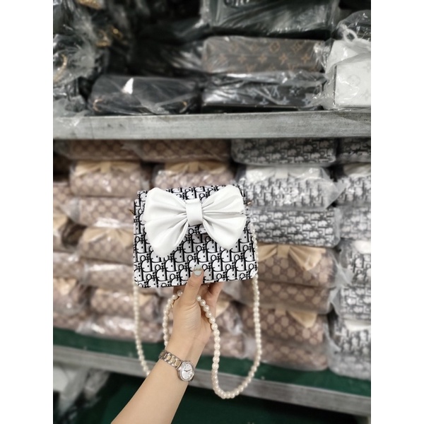 TÚI XÁCH NỮ DÂY NGỌC NƠ TO DÌ Ô GÙ XÌ SIÊU HOT