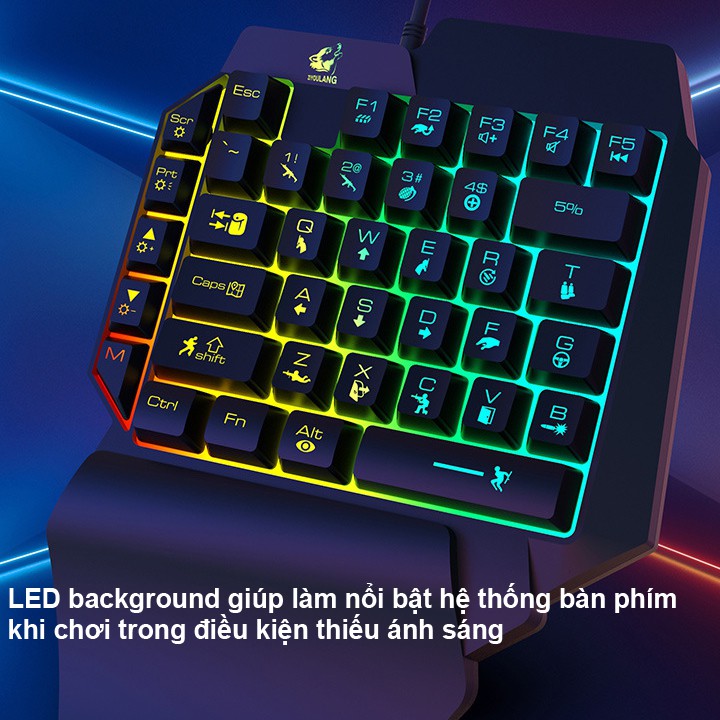 Combo Bộ bàn phím giả cơ FREE WOLF K15 và Chuột Không Dây M500 LED Đa MÀU +Bộ Kết Nối chơi trên ĐT + Tặng lót chuột-YJ | BigBuy360 - bigbuy360.vn