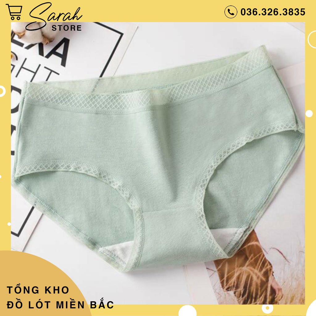 Quần Lót Nữ Cạp Ren Lưới Cao Cấp Kháng Khuẩn
