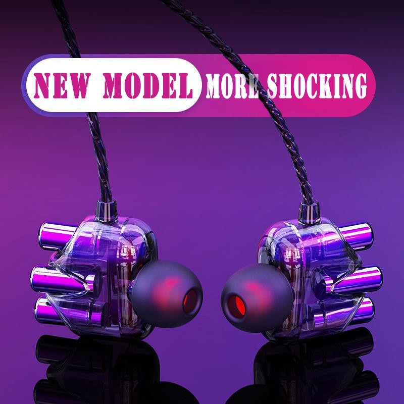 Tai nghe lõi tứ trong suốt/Gaming A6/Bass/Chơi Game Nhét Tai Có Dây Có Mic Chống Ồn Cho IPhone xiaomi realme Samsung #19
