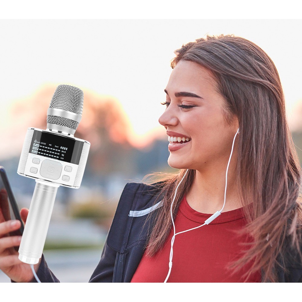 Micro Karaoke kèm loa Bluetooth Miracle M100 nhập khẩu Hàn Quốc