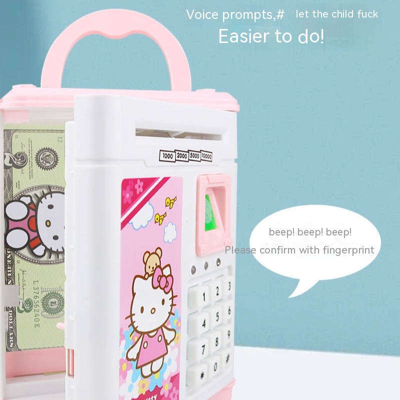 Hộp Tiết Kiệm Tiền Có Mật Khẩu Vân Tay Đồ Chơi An Toàn Cho Bé