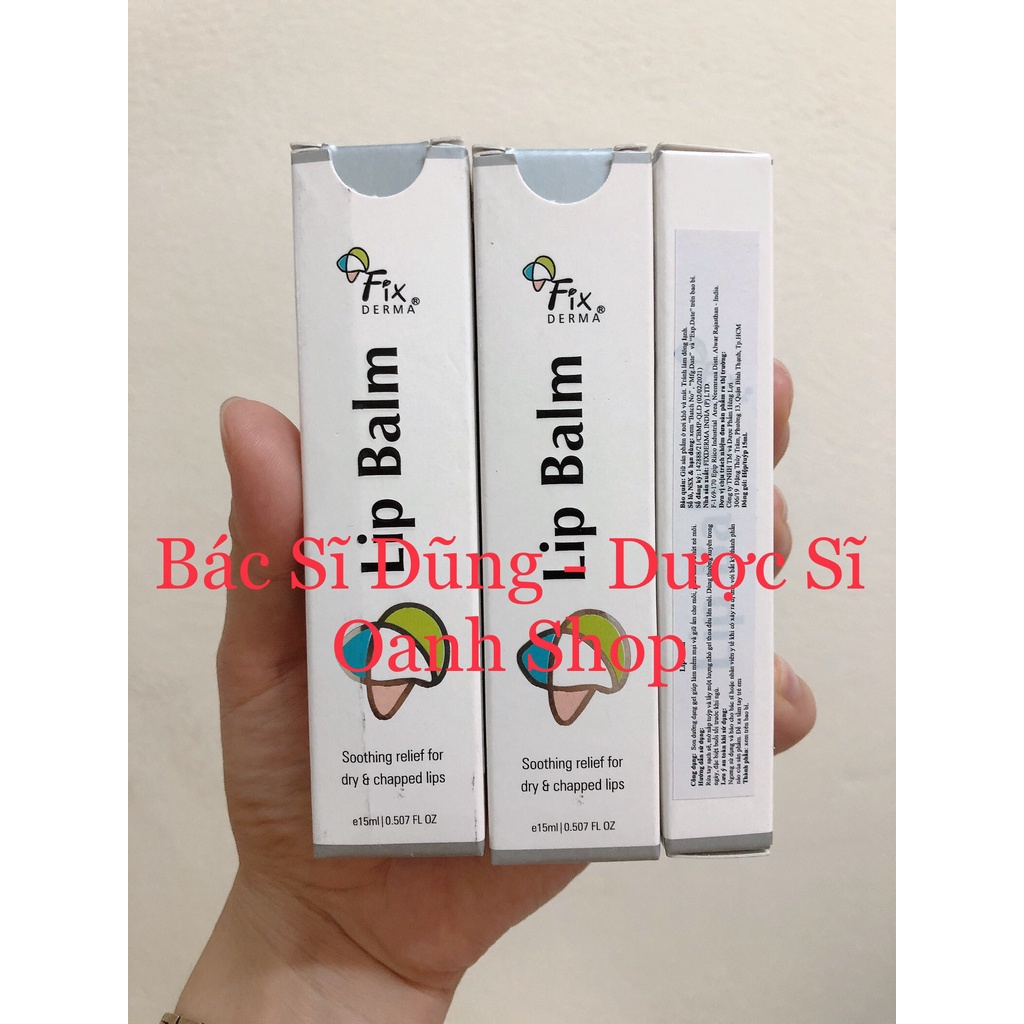 Son Dưỡng Môi Mềm Mượt Chống Khô Và Nứt Nẻ Môi Fixderma LIP BALM 15ml [Nhập Khẩu- Có Tem Phụ]