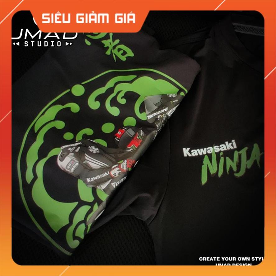 Áo thun UMAD unisex Racing Boy biker Kawasaki Ninja nam nữ tay ngắn có big size (40kg-110kg)